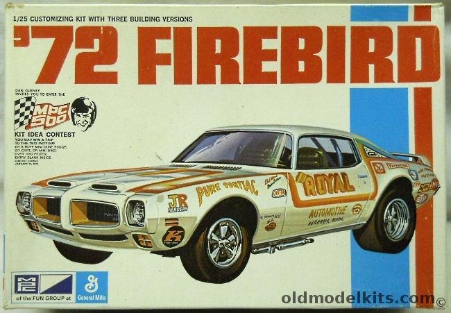 MPC 1/25 1972 Pontiac Firebird - Stock /Custom / High Performance Racing, 1-7215-225 plastic model kit
